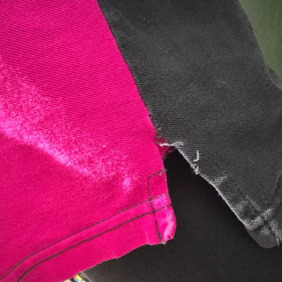 CLIFE VTG‎ Color Block Polo Shirt Cropped Short Sleeve Top Size Large - Picture 3 of 7